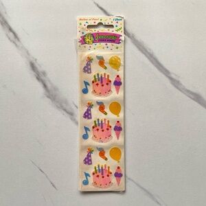 VTG Sandylion birthday mother of pearl sticker strip